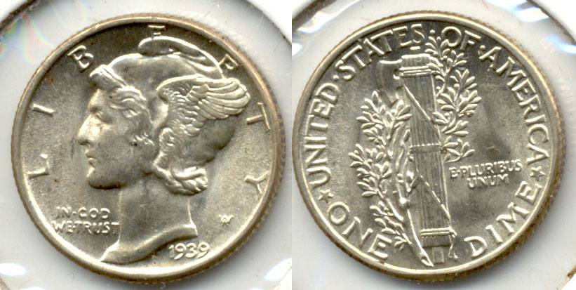 1939 Mercury Dime MS-63