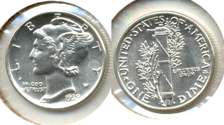 1939 Mercury Dime MS-63 l