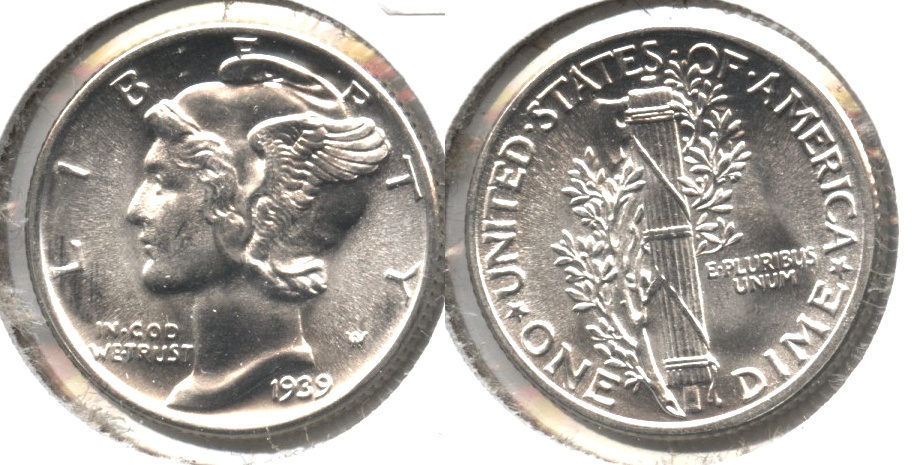 1939 Mercury Dime MS-64 m