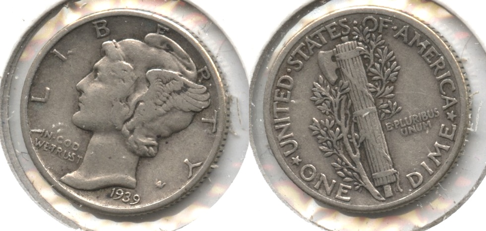1939 Mercury Dime VF-20 #i