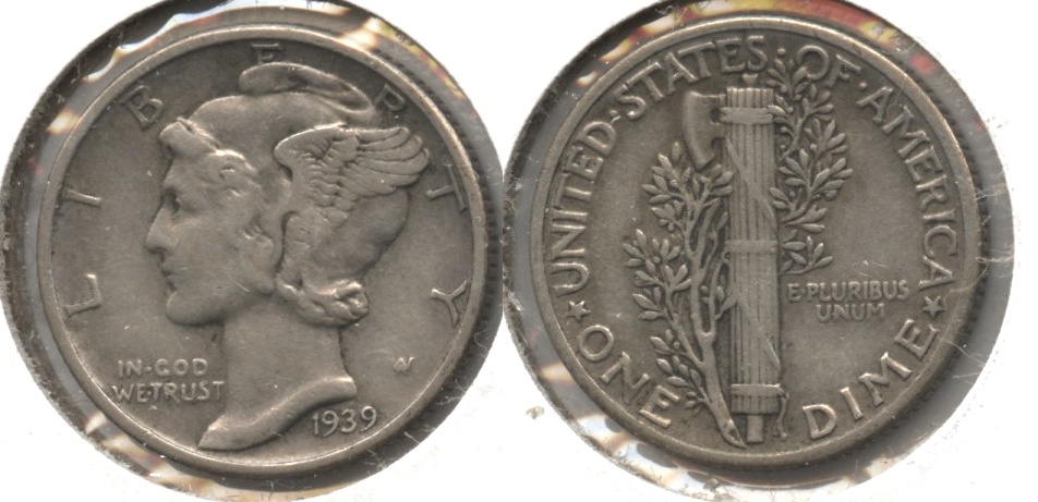 1939 Mercury Dime VF-20 #n