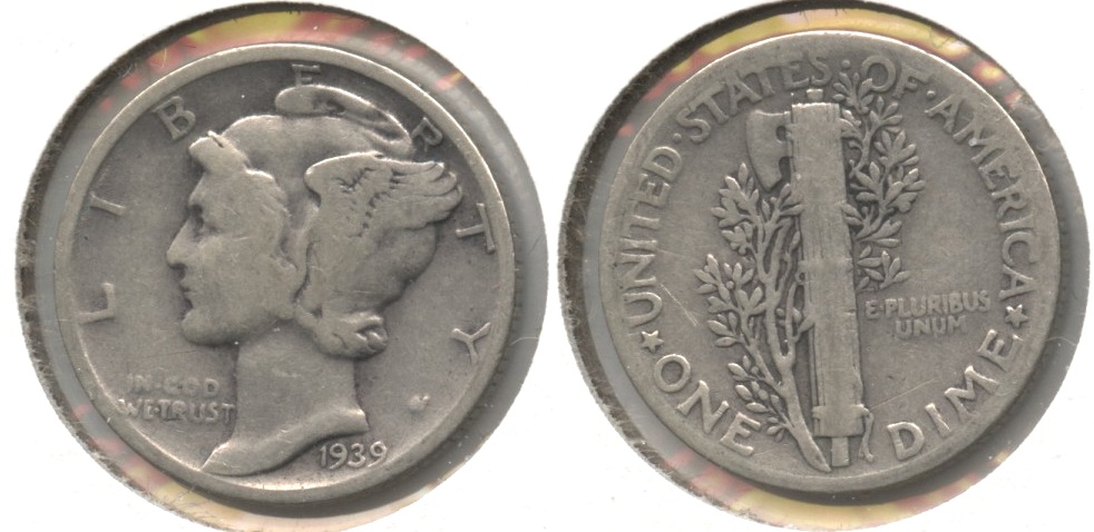 1939 Mercury Dime VG-8 #d