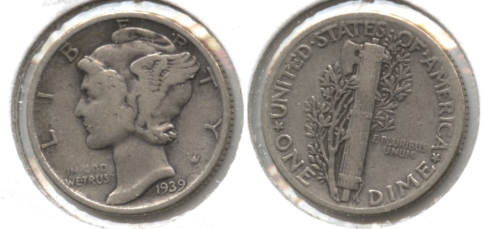 1939 Mercury Dime VG-8 #g