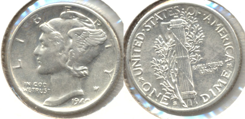 1940-S Mercury Dime MS-60