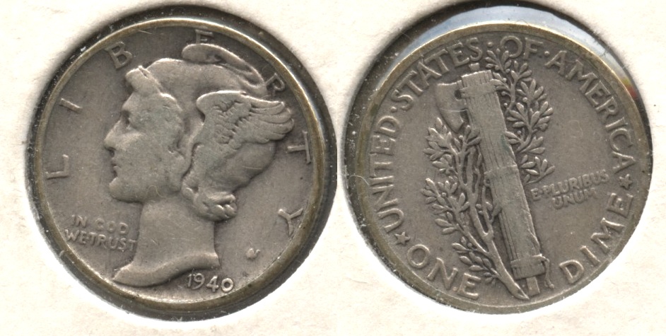 1940 Mercury Dime Fine-12
