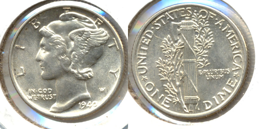 1940 Mercury Dime MS-63 a