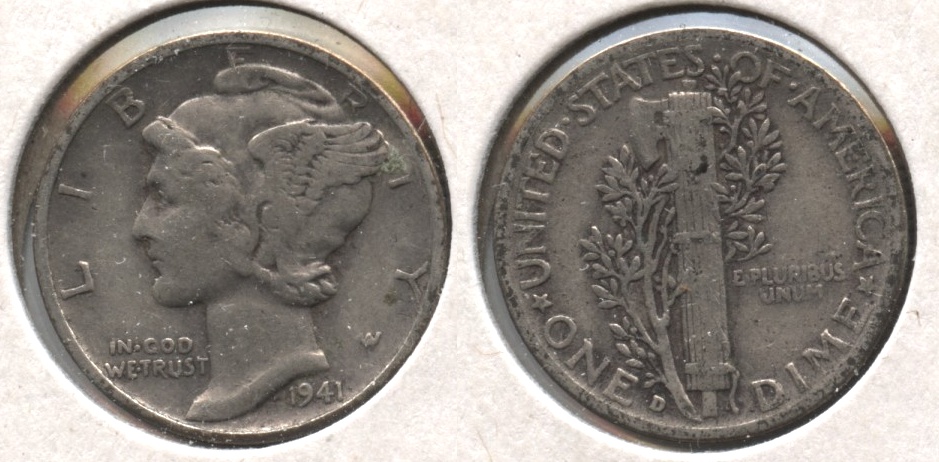 1941-D Mercury Dime Fine-12 #k