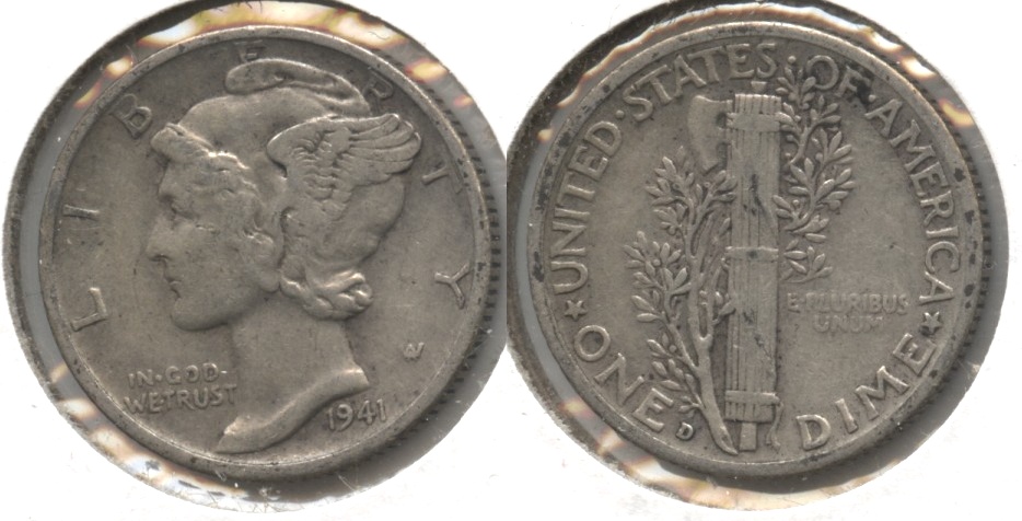 1941-D Mercury Dime Fine-12 #r