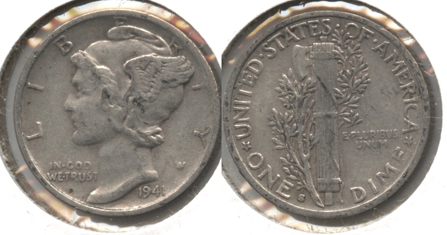 1941-S Mercury Dime Fine-12 #m