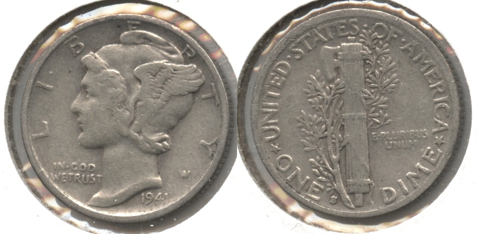1941-S Mercury Dime Fine-12 #n