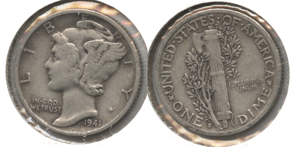 1941-S Mercury Dime Fine-12 #s