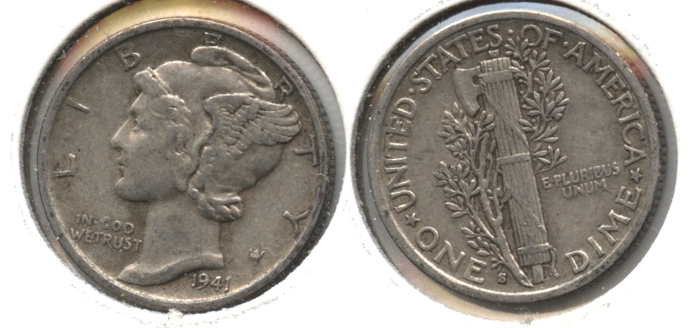 1941-S Mercury Dime VF-20 #k