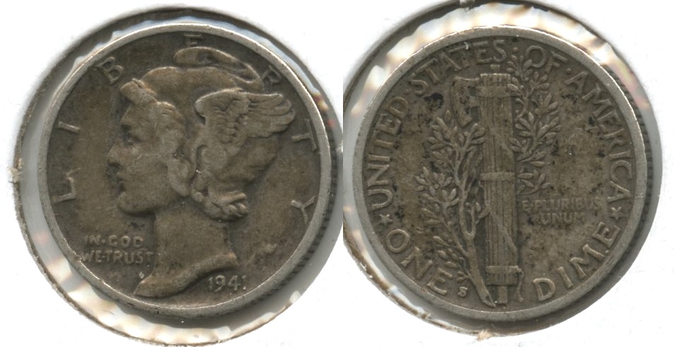 1941-S Mercury Dime VF-20 #m
