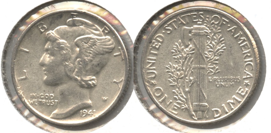1941 Mercury Dime AU-50 #c