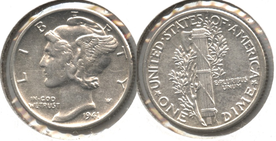 1941 Mercury Dime AU-50 #f