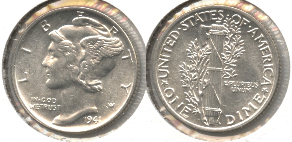 1941 Mercury Dime AU-55 #k