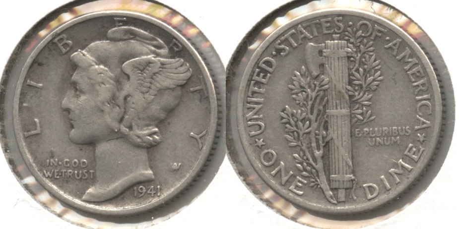 1941 Mercury Dime EF-40 #p