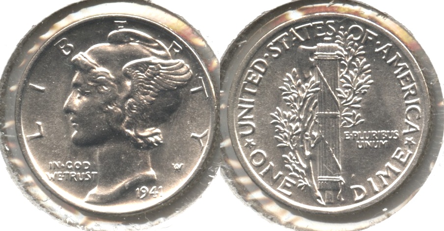 1941 Mercury Dime MS-60 #i
