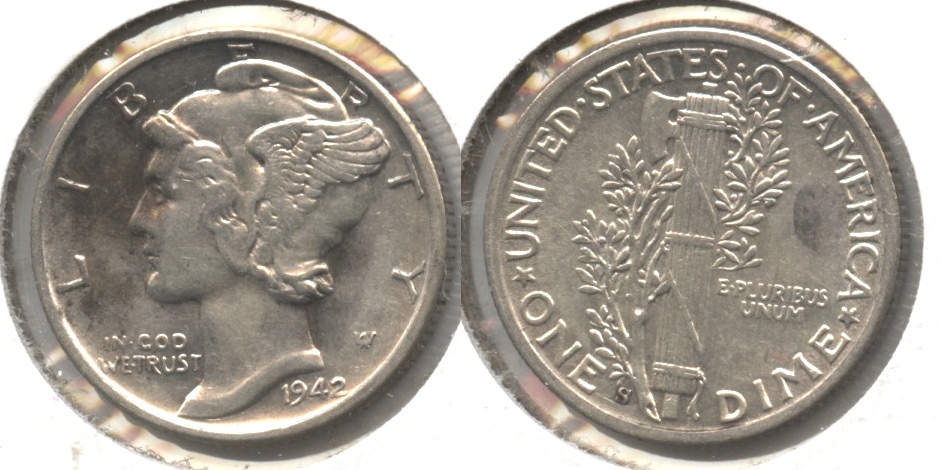1942-S Mercury Dime AU-50