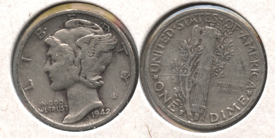 1942-S Mercury Dime Fine-12 #am