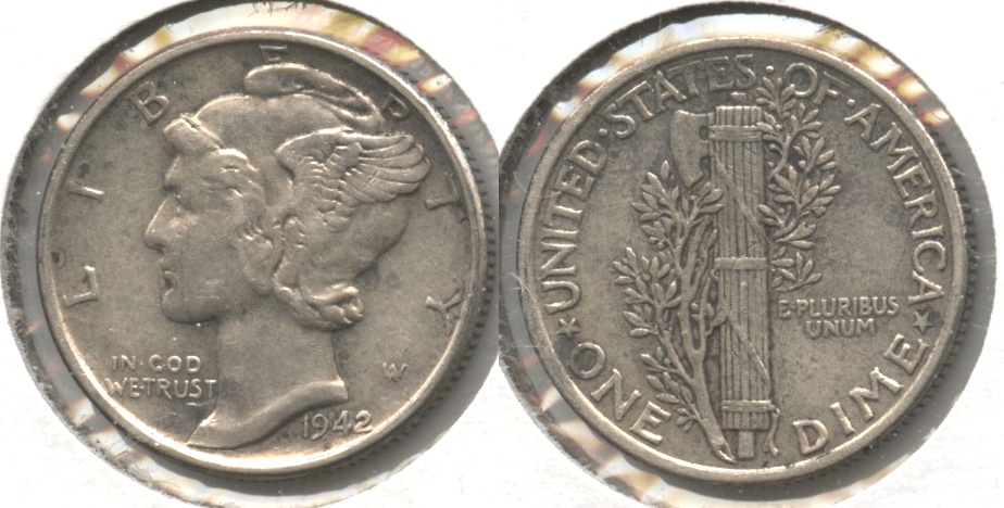 1942 Mercury Dime AU-50 #o