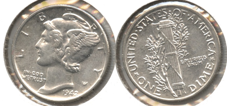 1942 Mercury Dime EF-40 #j