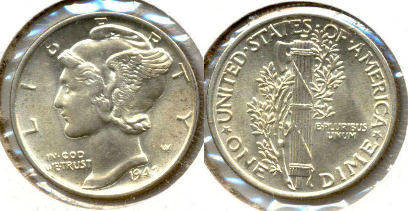1942 Mercury Dime MS-63 #c