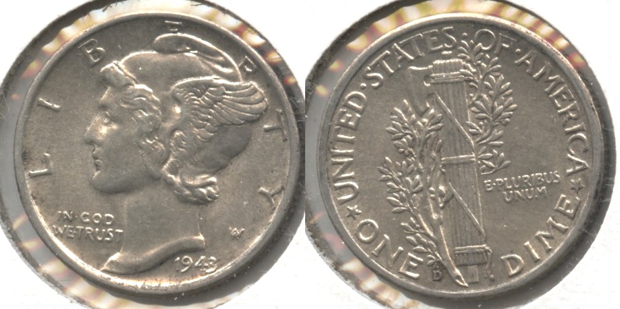 1943-D Mercury Dime AU-55