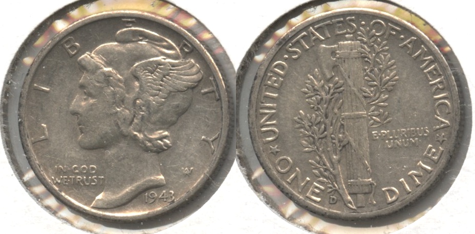 1943-D Mercury Dime EF-40 #b