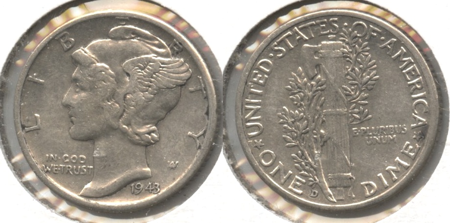 1943-D Mercury Dime EF-40 #d