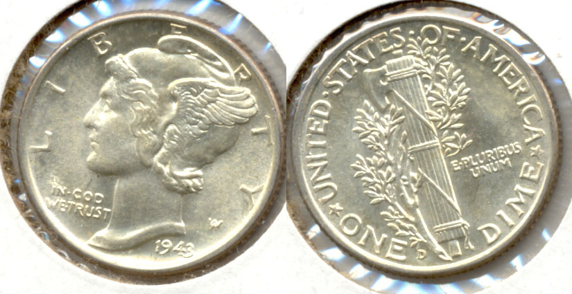 1943-D Mercury Dime MS-63 b