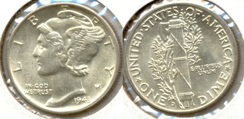 1943-D Mercury Dime MS-63 c
