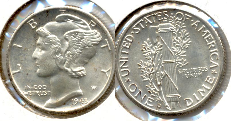 1943-D Mercury Dime MS-63 d