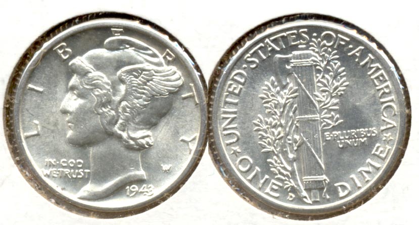 1943-D Mercury Dime MS-63 i