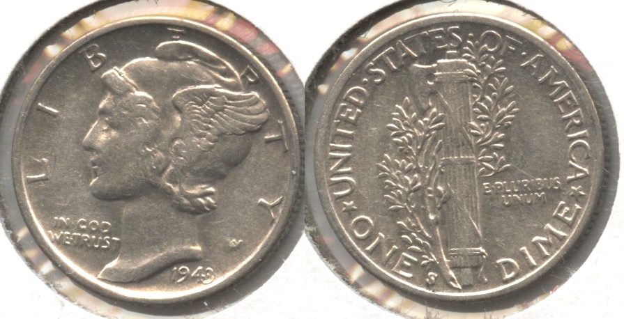 1943-S Mercury Dime EF-40 #c