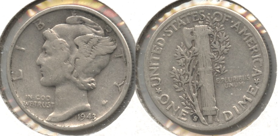 1943-S Mercury Dime Fine-12 #i