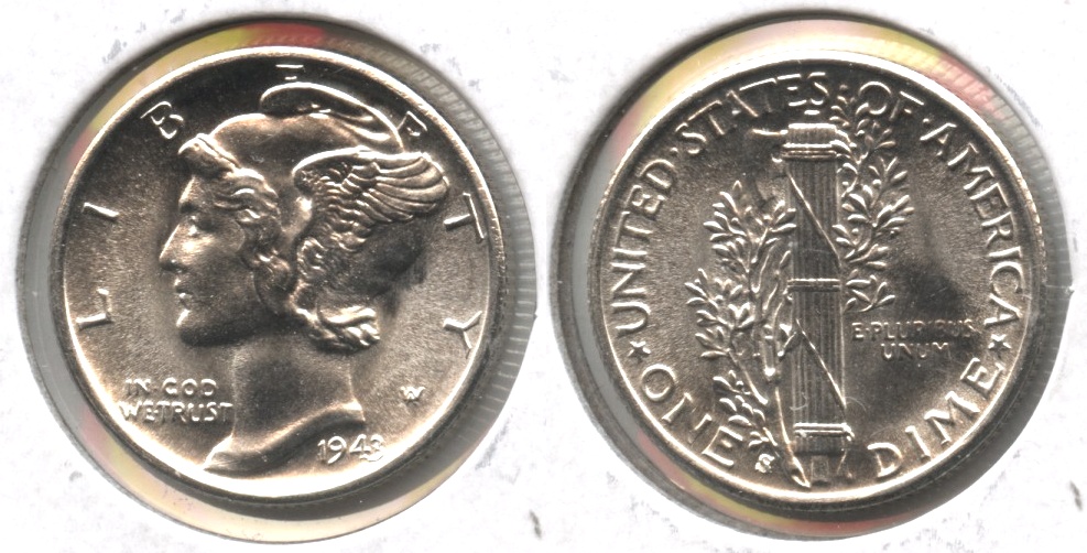 1943-S Mercury Dime MS-65