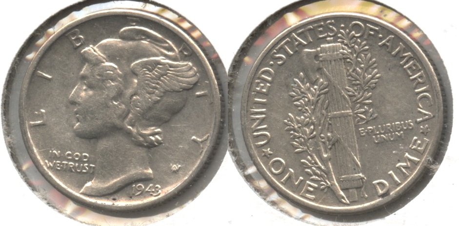 1943 Mercury Dime EF-40 #x