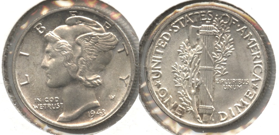 1943 Mercury Dime MS-60 #g