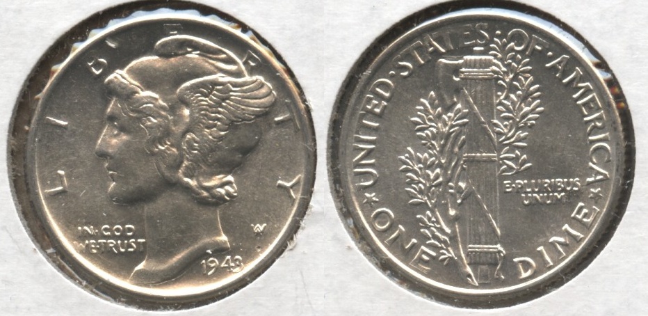 1943 Mercury Dime MS-60 #i