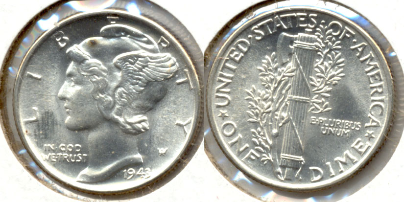 1943 Mercury Dime MS-63 c