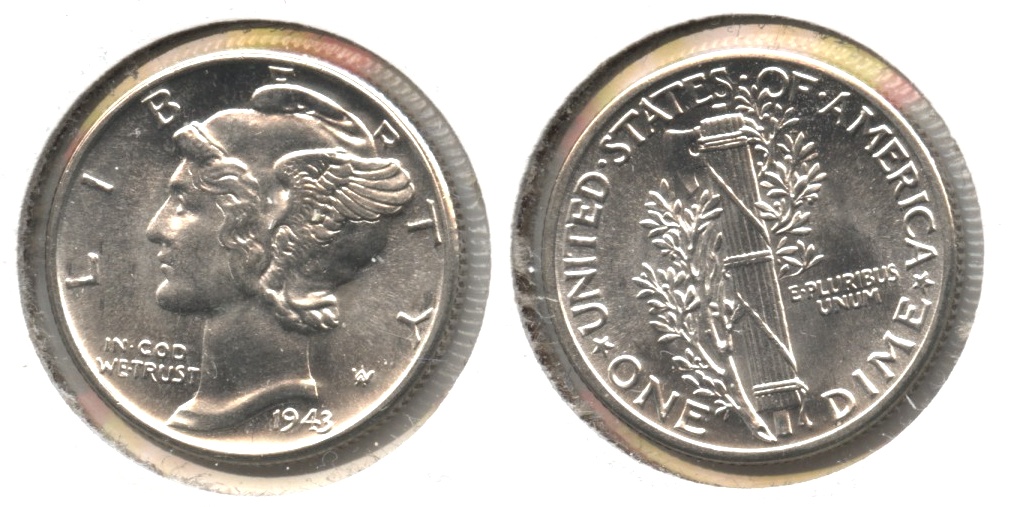 1943 Mercury Dime MS-64 #h