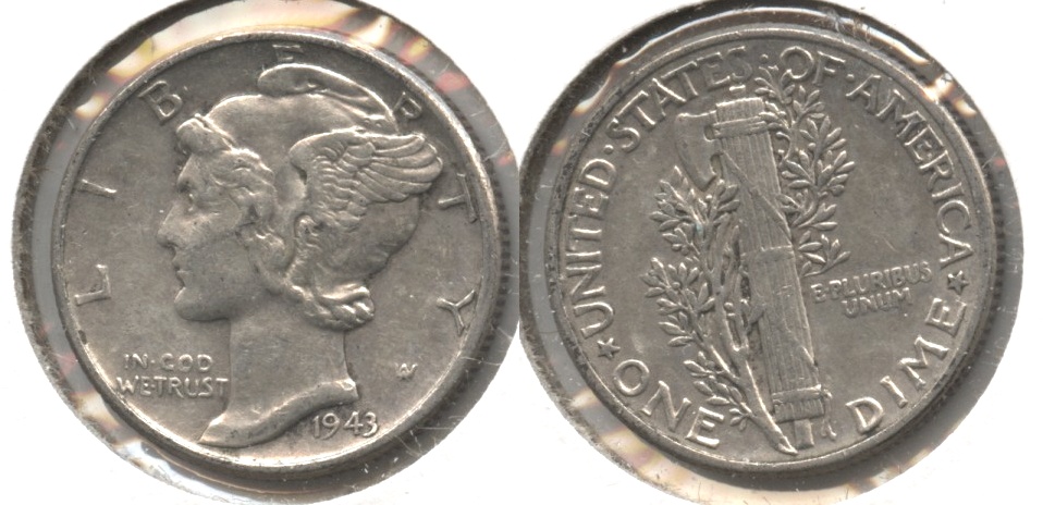 1943 Mercury Dime VF-20 #m