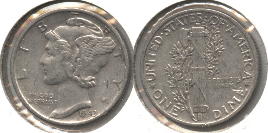 1943 Mercury Dime VF-20 #o