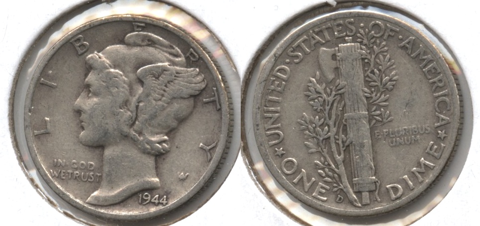 1944-D Mercury Dime Fine-12 #d