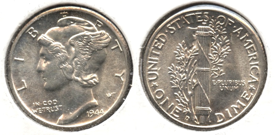 1944-D Mercury Dime MS-60 #j