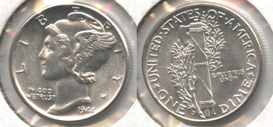 1944-D Mercury Dime MS-60 #w