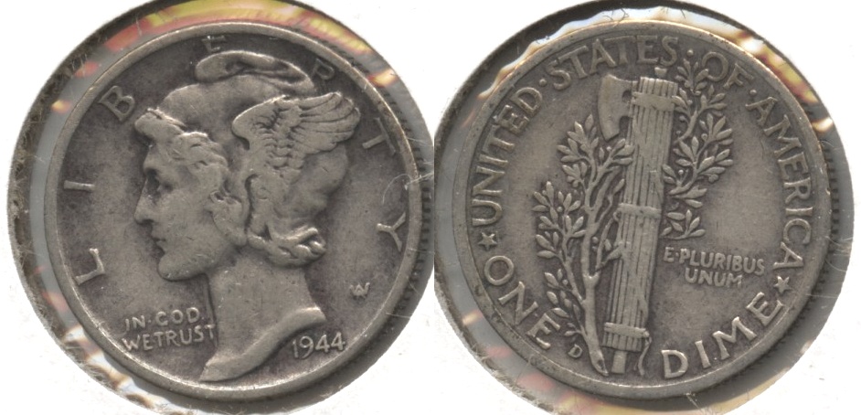 1944-D Mercury Dime VF-20 #l