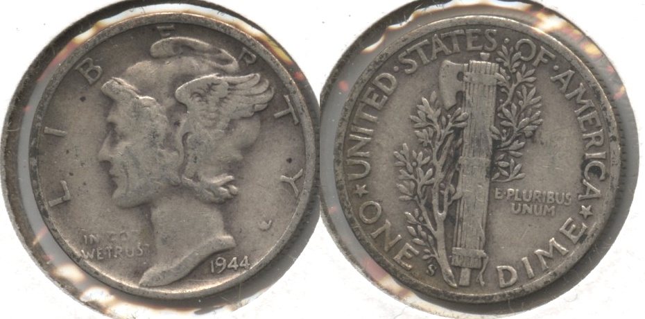 1944-S Mercury Dime Fine-12 #ar