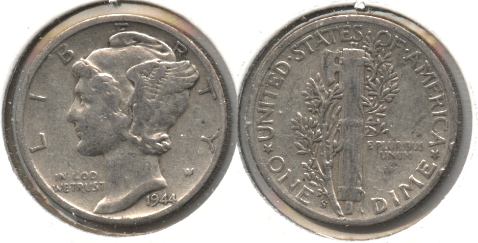 1944-S Mercury Dime Fine-12 #bb